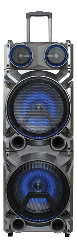 Parlante Portátil Telefunken 2 X 12' + Mic Inalámbrico Color Negro