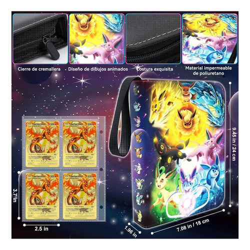Pokemon Folder 4 Pocket 400 Cartas Eevee Evolutions