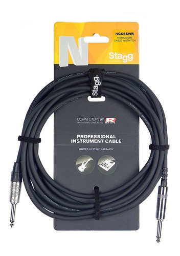 Cable Guitarra Plug - Plug Mono Stagg X 3 Mts Fichas Neutrik