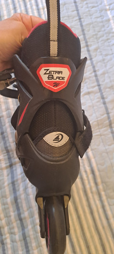 Roller Rollerblade Zetrablade Mujer Con Poco Uso 40 8 Cm Negro Y Rosa (Usado)