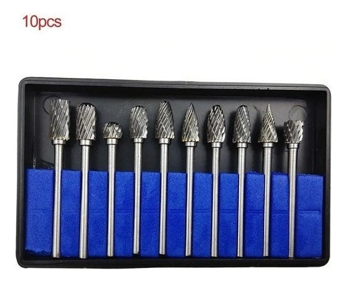 Kit 10 Lima Rotativa Dremel Molino De Tungsteno Muele Metal