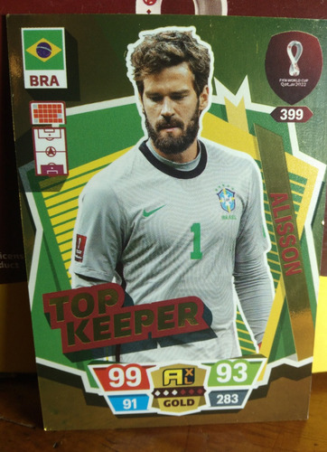 Adrenalyn Qatar 2022 Panini Alisson Top Keeper 