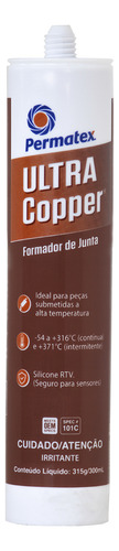 Silicone Ultra Copper 315 G Alta Temperatura - Permatex