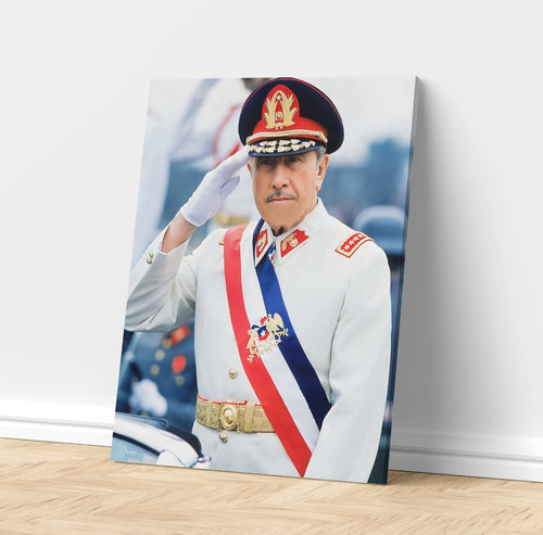 Cuadro Canvas 50x40 Cm - Presidente  Augusto Pinochet Ugarte