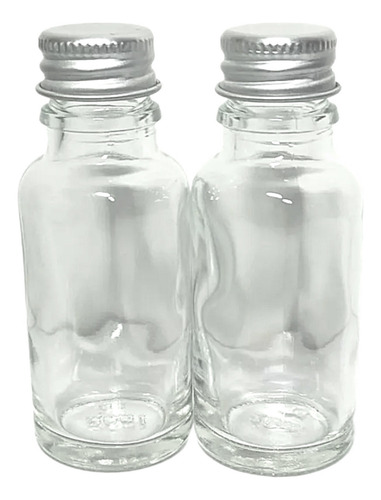 Frasco Transparente Vidrio 20 Ml/30 Ml Con Taparosca- 50 Pzs