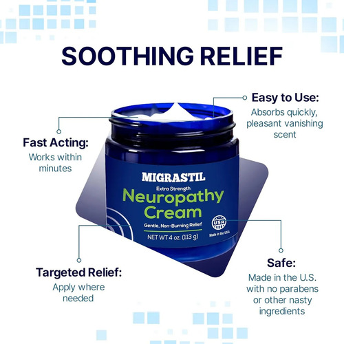 Crema Para Aliviar La Neuropatía Basic Vigor Migrastil Extra
