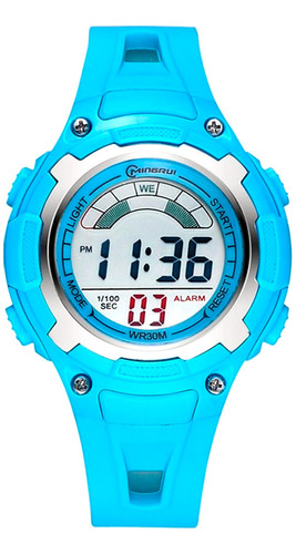 Reloj Impermeable Digital Niña-niño Azul Mingrui + Estuche 