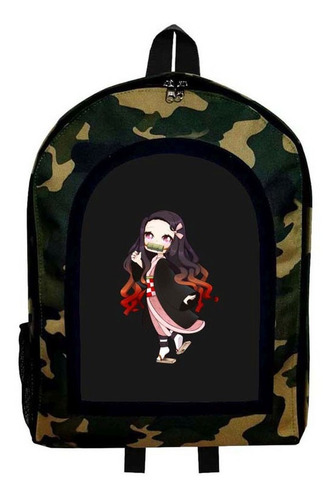 Mochila Camuflada Kimetsu No Yaiba Demon Slayer Modelo 147