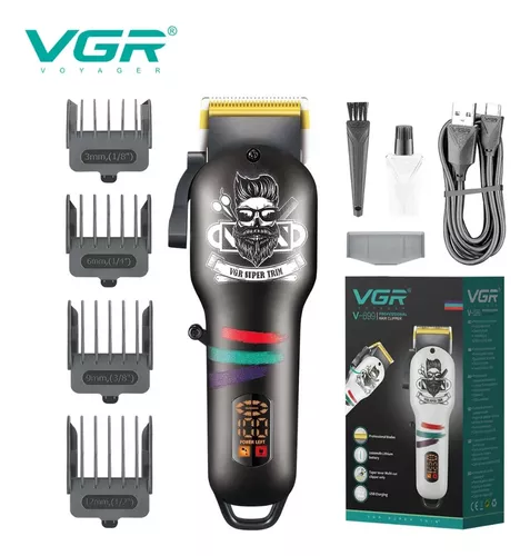 Maquina Cortar Pelo Vgr V-265 Display Profesional Recargable