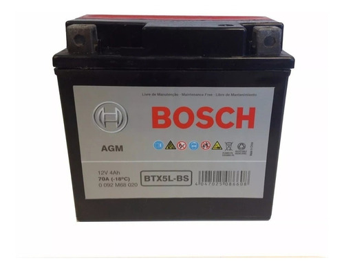 Batería Moto Bosch Gel Ytz6v Honda Cg Titan 150 00/18 