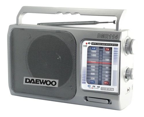 Imagen 1 de 2 de Radio Dual Daewoo Am Fm Bluetooth Parlante Pilas 220v