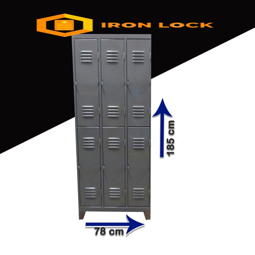 Locker Guardarropas Metalico 6 Puertas Cortas 