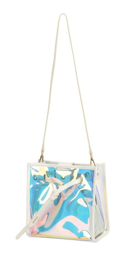 Bolsa Ombro Holográfica Up4you Transparente Transversal