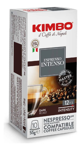 10 Cápsulas Kimbo Espresso Intenso Compatibles 