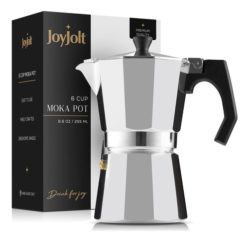 Joyjolt Italian Moka Pot 6 Taza Estufa Espresso Maker. Cafet