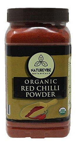 Naturevibe Botanicals Polvo De Chile Rojo Organico 1 Lb, Cap