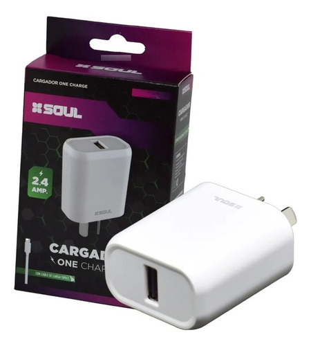 Cargador Rapido 2.4 Celular Tablet + Cable A Elección