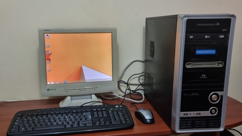 Computadora Pc Celeron W8 Kingfertech Con Monitor Gateway 15