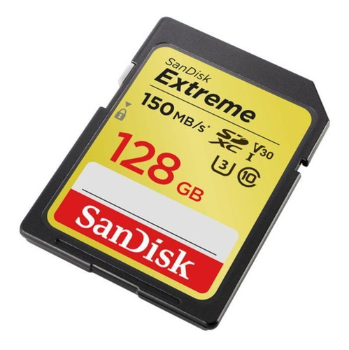 Imagem 1 de 3 de Cartao Sandisk Sdxc Extreme Sd U3 Ultrahd 4k 150mb/s 128gb