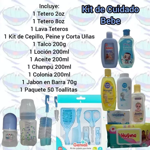 Kit Higiene Para Bebé + Teteros 2oz 8oz + Cepillo Y Peine