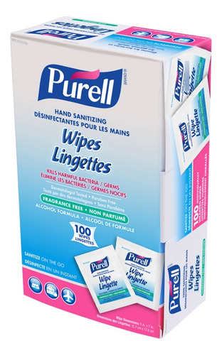 Toallitas De Mano Desinfectantes Purell Individuales 100pz