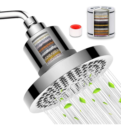 Regadera Con Filtro Para Ducha,ducha De 6 '' Con 20 Etapas