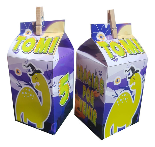 10 Cajitas Golosineras Personalizadas Milk Box Lecheritas
