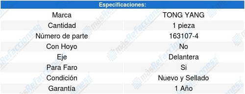 Defensa Tong Yang Delantera Volkswagen Pointer 03 A 05