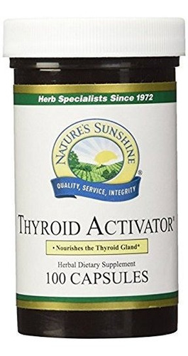 Natures Sunshine Thyroid Activator 100 Caps Para La Tiroides