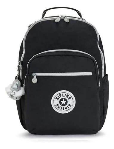 Mochila Kipling Seoul True Black Funl, color negro