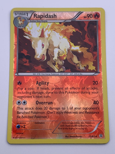 Cartas Pokemon Rapidash Reverse Holo