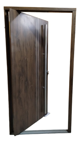 Puerta Pivotante Pavir 100x200 Foliada Caoba Simil Madera 80