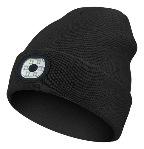 Gorra Tejida Con Iluminación Led Recargable, Desmontable Y L