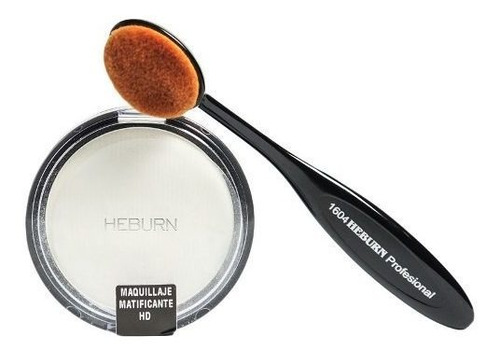 Heburn Kit Matificante Hd Maquillaje Compacto + Brocha 526