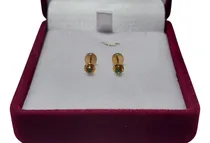 Comprar Aros Abridores De Bebe Circon Esmeralda N°1 Oro 14 Kilates