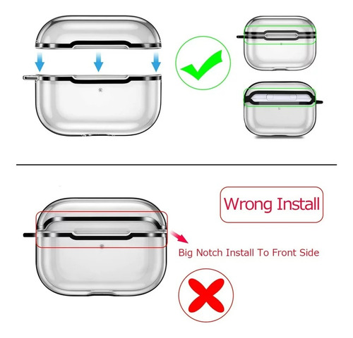 Vapho Case Para AirPods 3 Funda Case Transparente Cc35