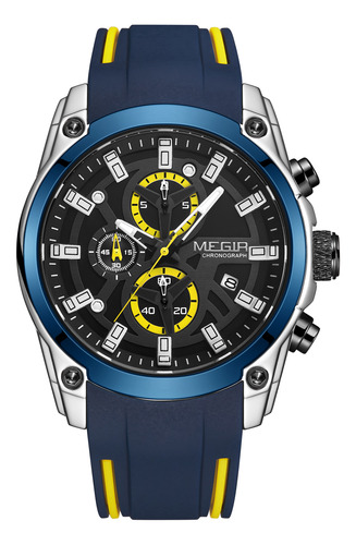 Reloj Para Hombre Megir 2144 Reloj Cronógrafo Multifuncional
