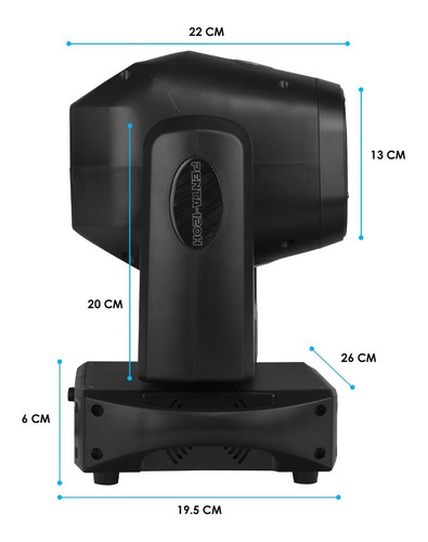 Imagen 4 de 10 de Cabeza Móvil Spot 120w Prisma 5 Caras Aro Smd Case Steelpro