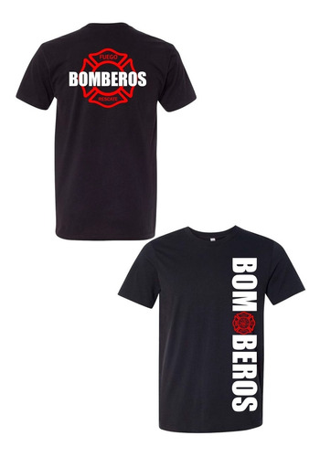 Remera Bomberos -fuego/rescate- Unisex Adulto/niño Algodon 