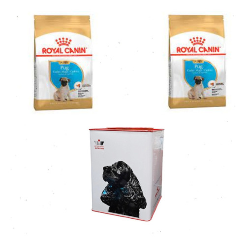 Combo Alimento Royal Canin Pug Puppy Perro Cachorro 1kg X2u