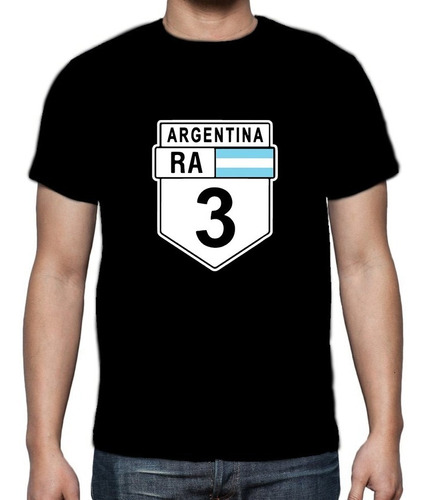 Remera Ruta 3 Argentina Algodón Calidad (premium)