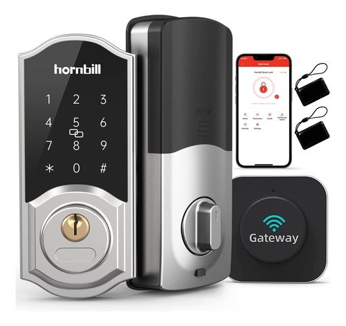 Wifi Smart Locks Deadbolt Con Teclado, Hornbill Keyless Entr