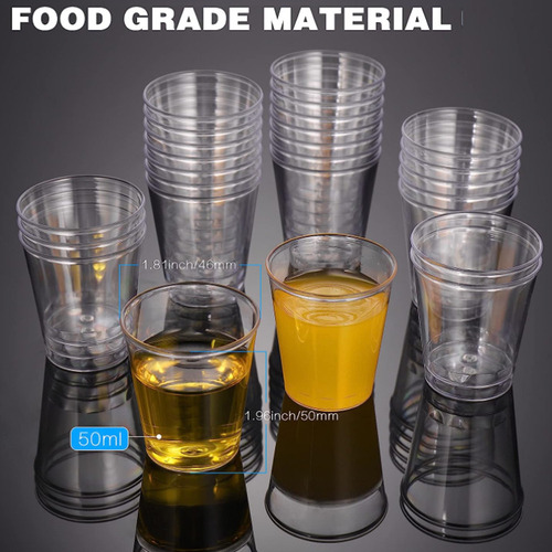 Copos Descartáveis De Plástico Transparente De 100 Ml
