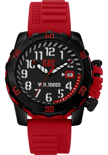 Catwatches Reloj De Hombre Con Correa De Silicón Color Rojo