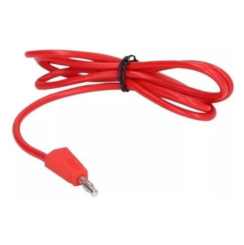 Cable Plug A Plug Tipo Banana, Color Rojo 1.5mts
