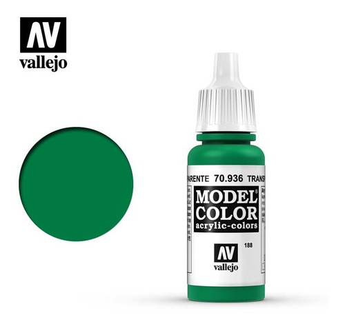 Tinta Transparent Green 70936 Model Color Vallejo Modelismo