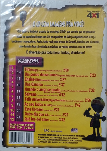 Dvd Multiokê Plus Karaokê Total Tributo Ao Rbd Lacrado