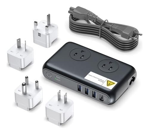 Converter 220v A 110v - Adaptador Universal Con 4 Usb