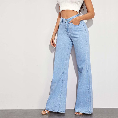 Jeans 2025 Com Pernas Retas Femininas - Ajuste Clássico