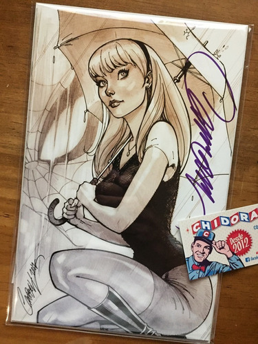 Comic - Amazing Spider-man #14 L Campbell Gwen Stacy Firmada